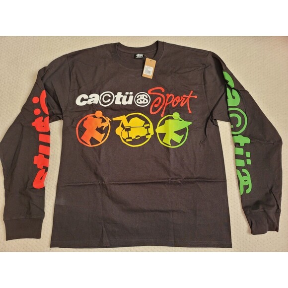 NWT STUSSY Cactus Plant Flea Market CPFM Black Long Sleeve T-Shirt AUTHENTIC, L - Picture 4 of 8